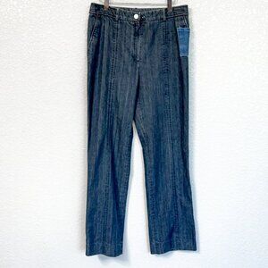 Rena Lange Designer Jeans EU38 US6/8 High Rise Straight Leg 70s Inspired Detail